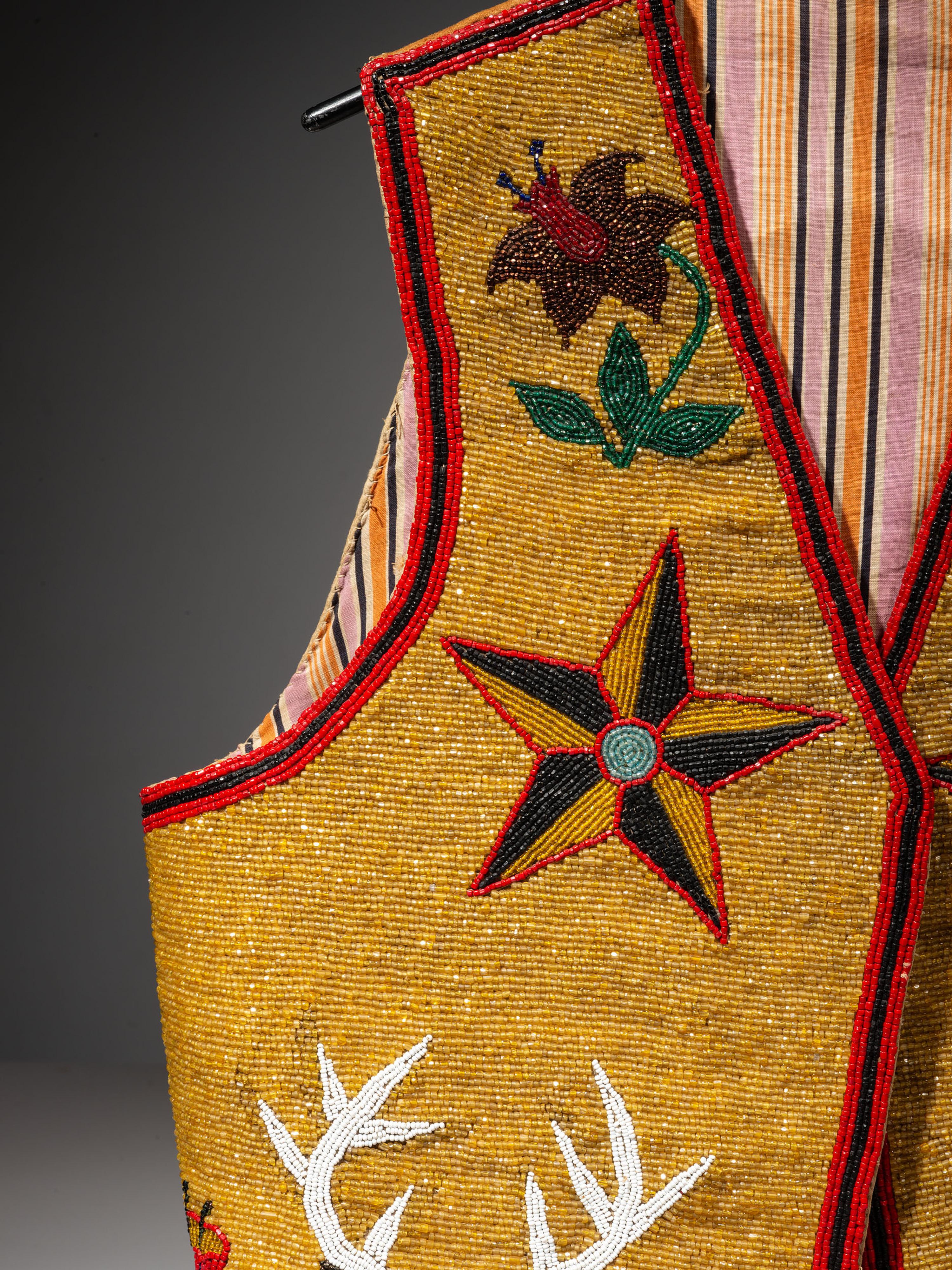 Plateau Beaded Vest, with Elk