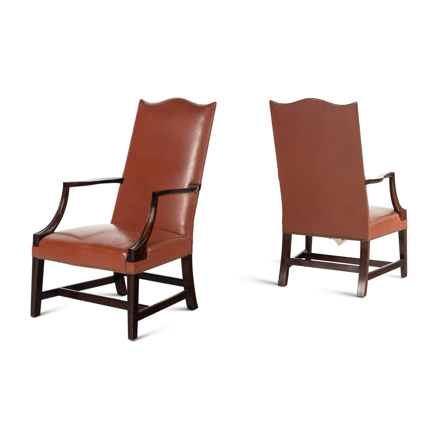 A Pair of Federal Style Lolling Chairs