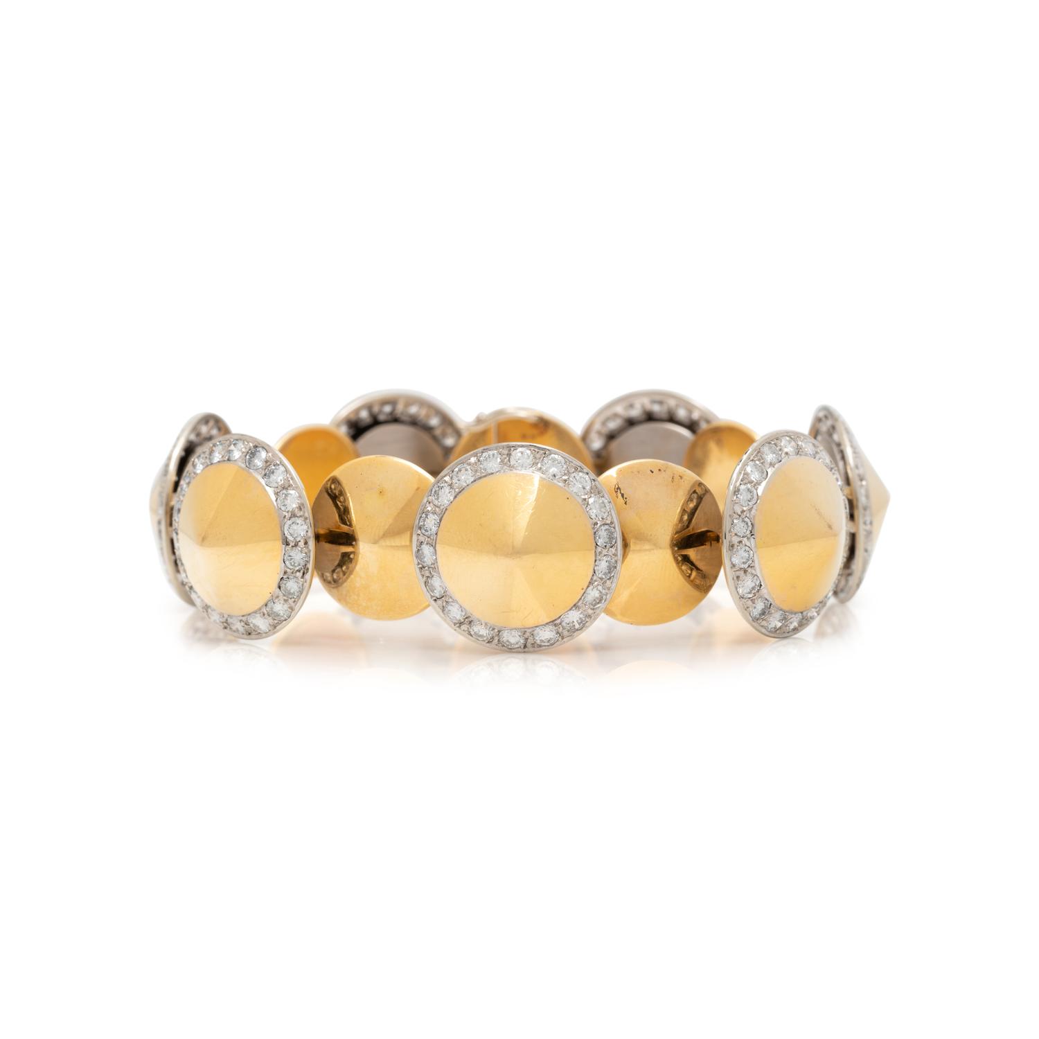 BICOLOR GOLD AND DIAMOND BRACELET