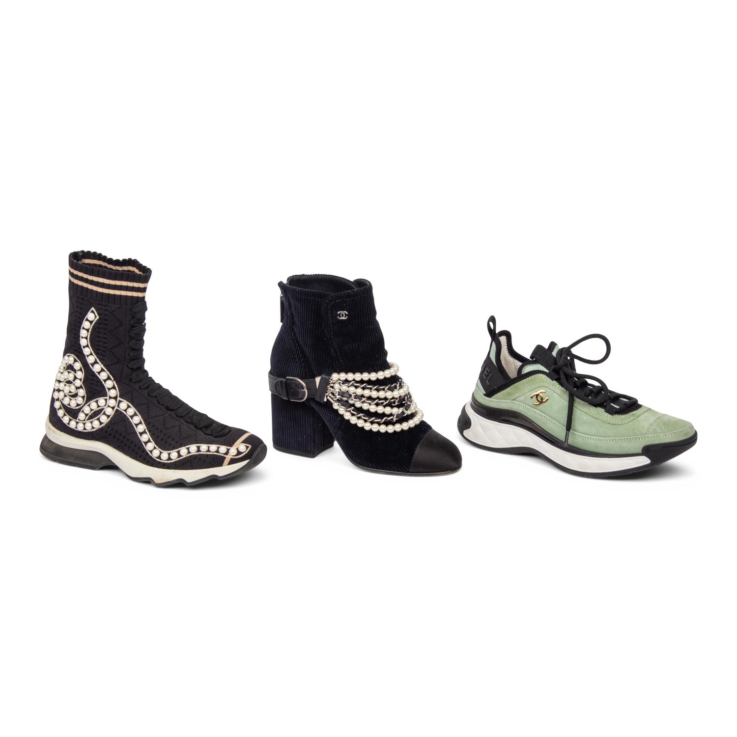 CHANEL & FENDI, THREE PAIRS OF SHOES