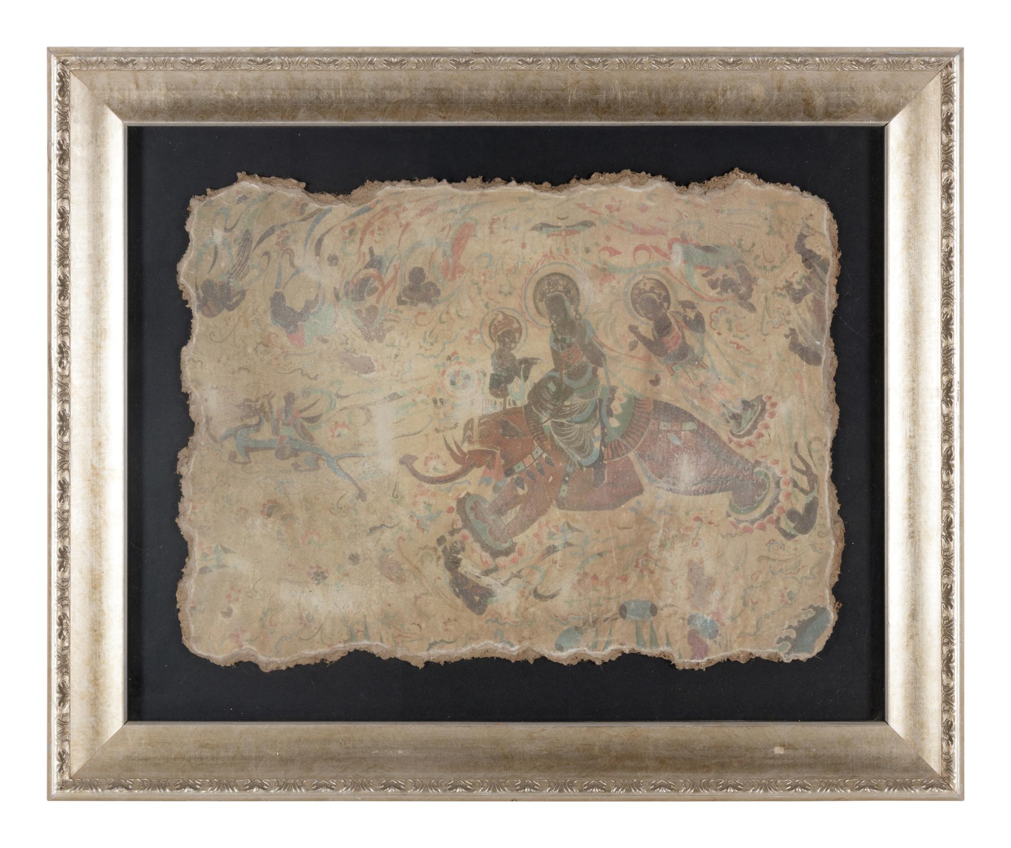 A Possibly Dunhuang Fresco Fragment