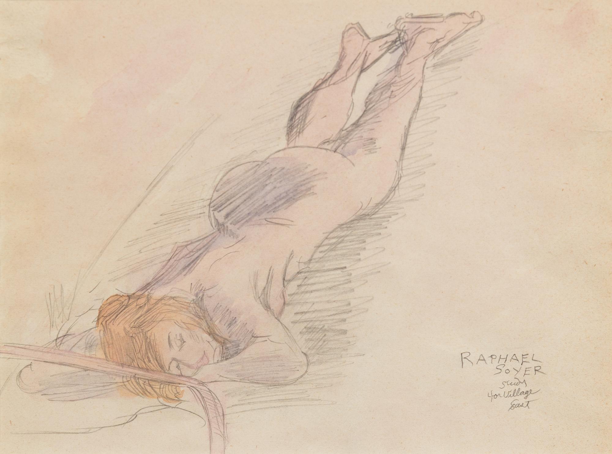 Raphael Soyer, (American, 1899-1984), Study for East Village