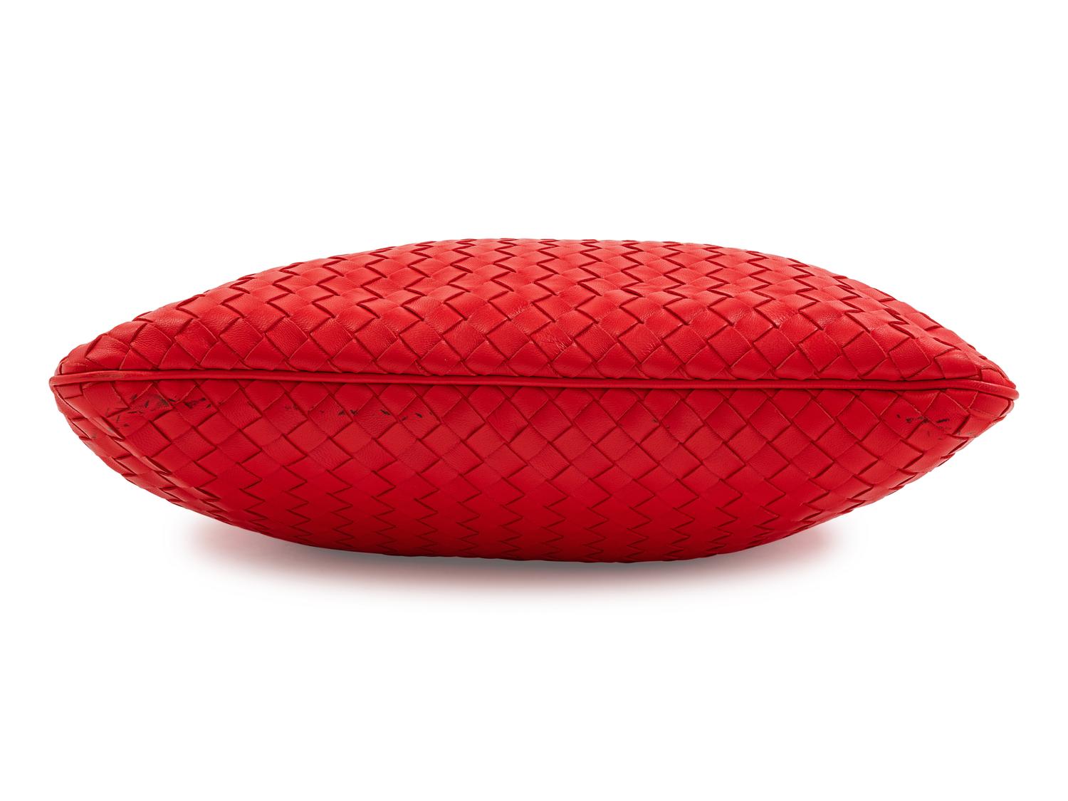 A Bottega Veneta Red Intrecciato Bag