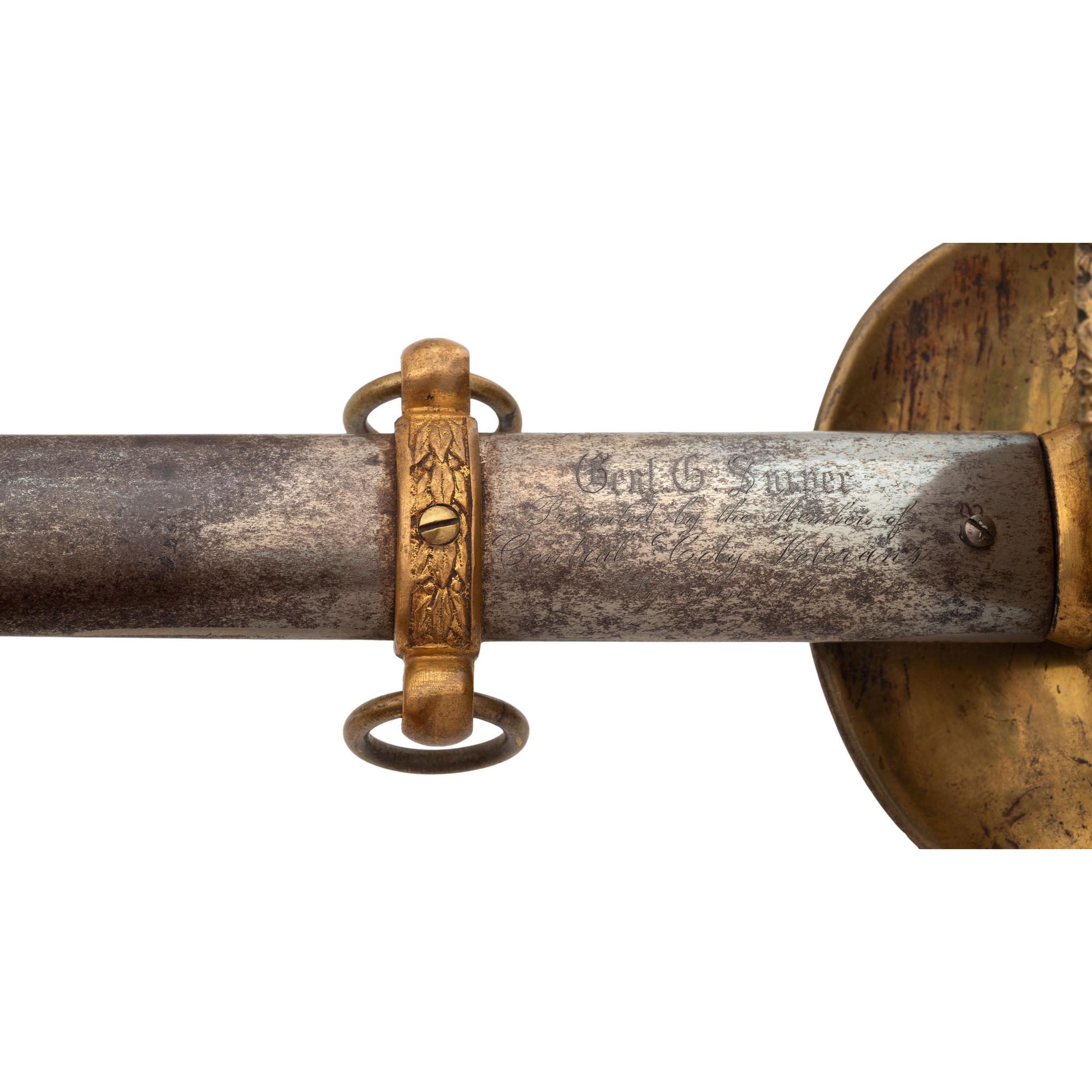 The US Model 1850 Staff & Field Officers Sword & the Model 1860 Staff & Field Officers Sword of Major, later General Gustavus Sniper - 101st NYV and later 185th NYV