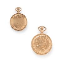 COLLECTION OF 14K YELLOW GOLD HUNTER CASE POCKET WATCHES