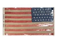 [POLITICS]. 37-star "McKinley and Hobart" campaign flag. 1867-1896.