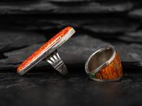 Kewa, Zuni, and Navajo Earrings and Ring