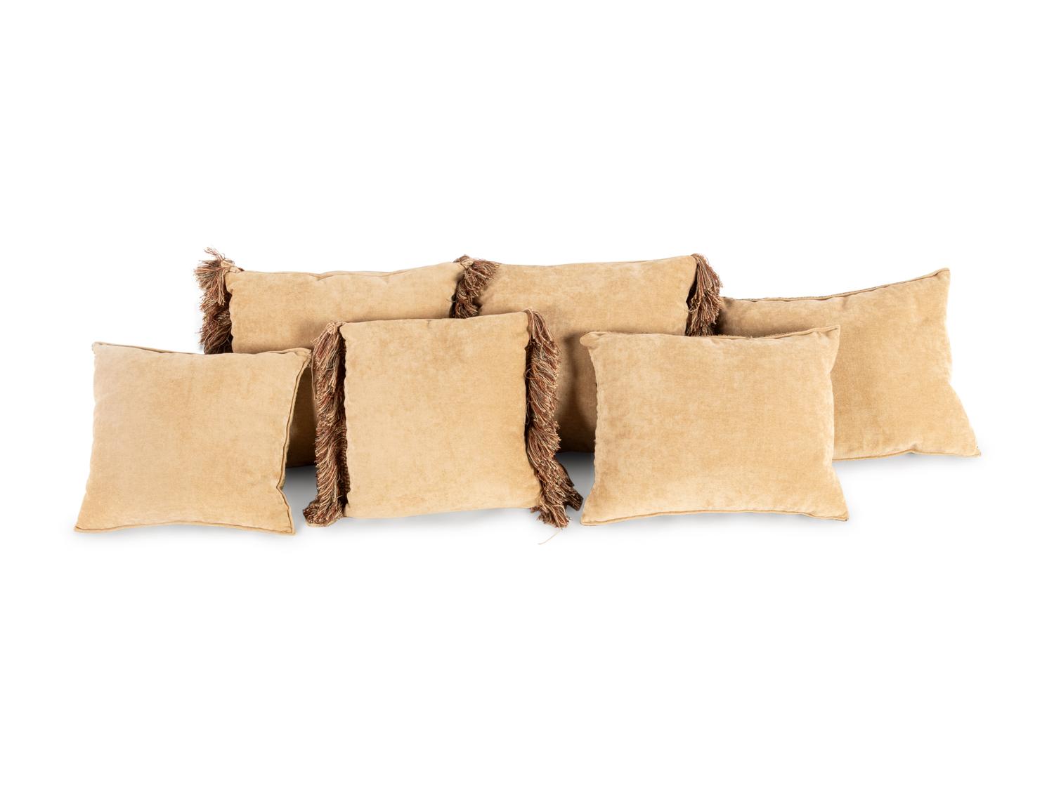 Six Tapestry Upholstered Pillows