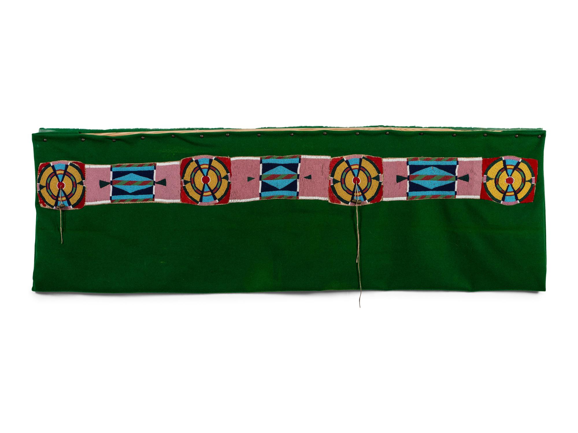 Apsáalooke (Crow) Beaded Hide Blanket Strip, with Blanket