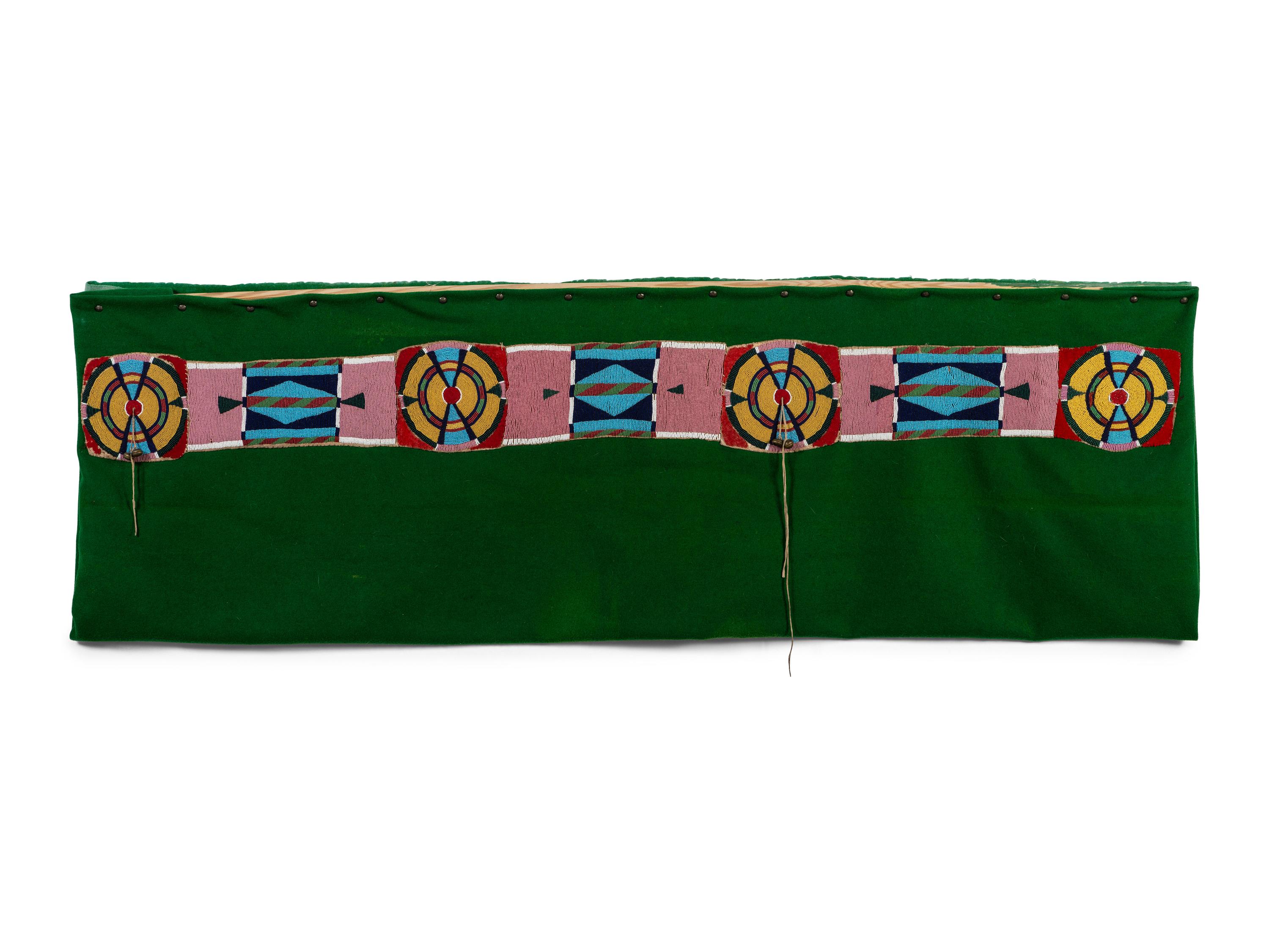 Apsáalooke (Crow) Beaded Hide Blanket Strip, with Blanket
