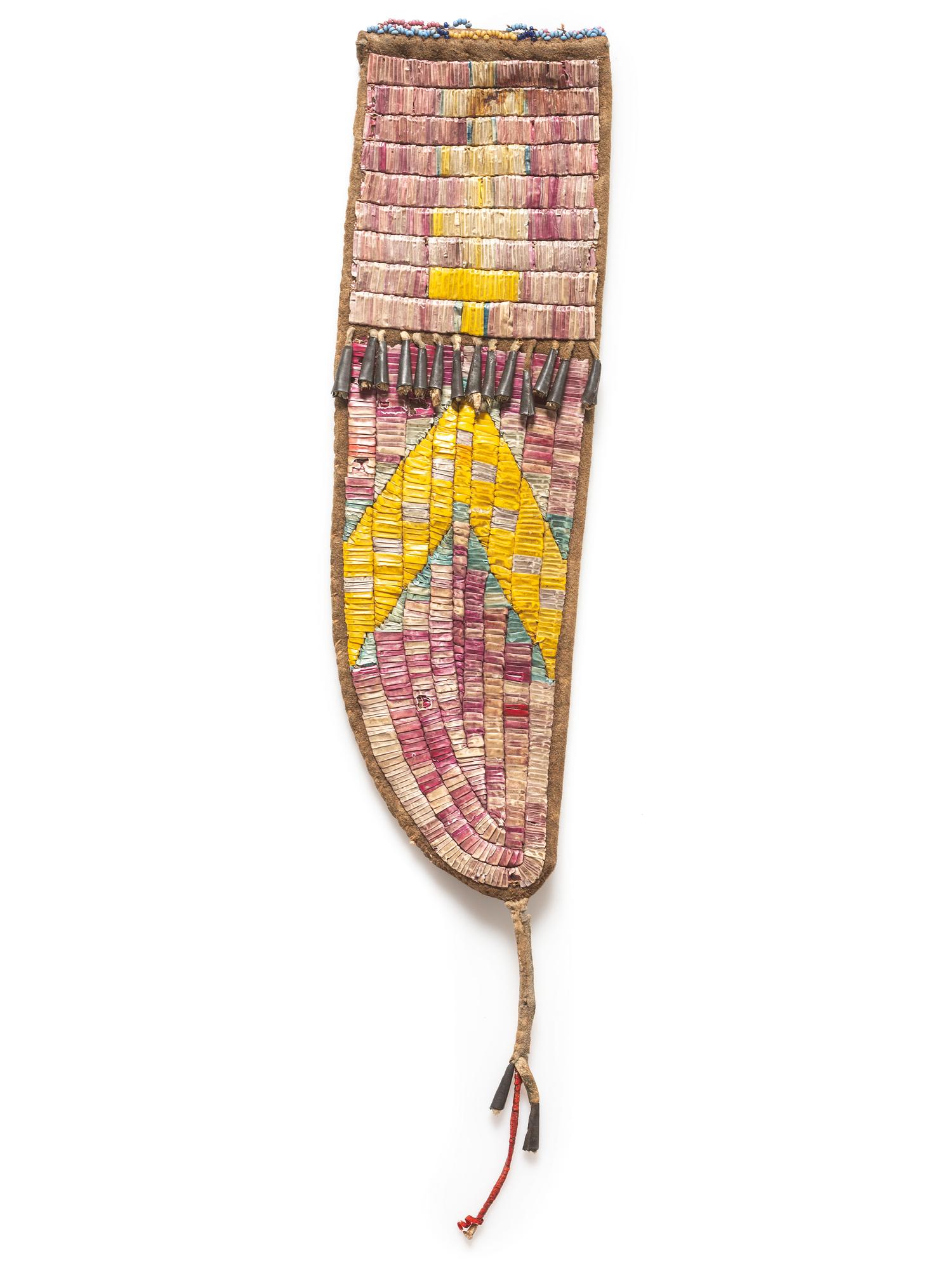 Fort Berthold Quilled Hide Knife Sheath