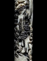 A Carved Black and White Jade Parfumier