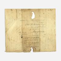 [Hamilton, Alexander] [Lighthouses] Hamilton, Alexander Free-frank Address Leaf