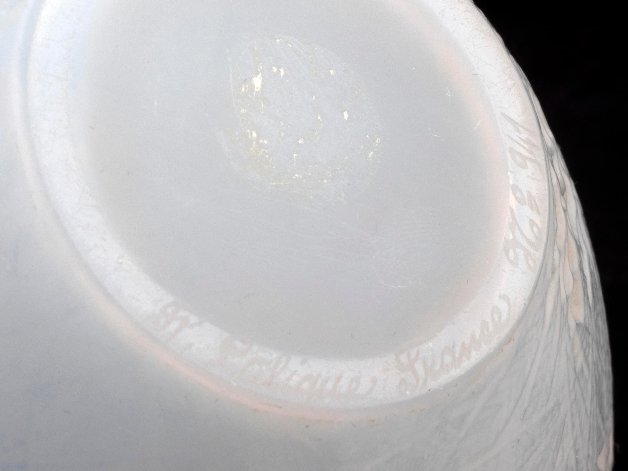 Four Lalique Molded Glass Vases — 20TH CENTURY