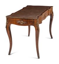 A Louis XV Style Gilt Metal Mounted Rosewood Bureau Plat