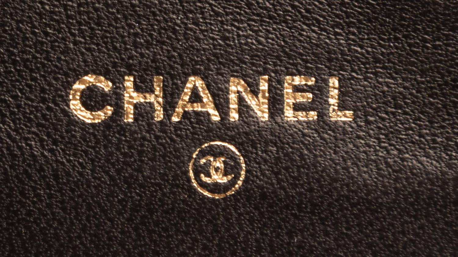 Two Chanel Quilted Satin Items: One Bag, One Coin Purse, 1986-1994
