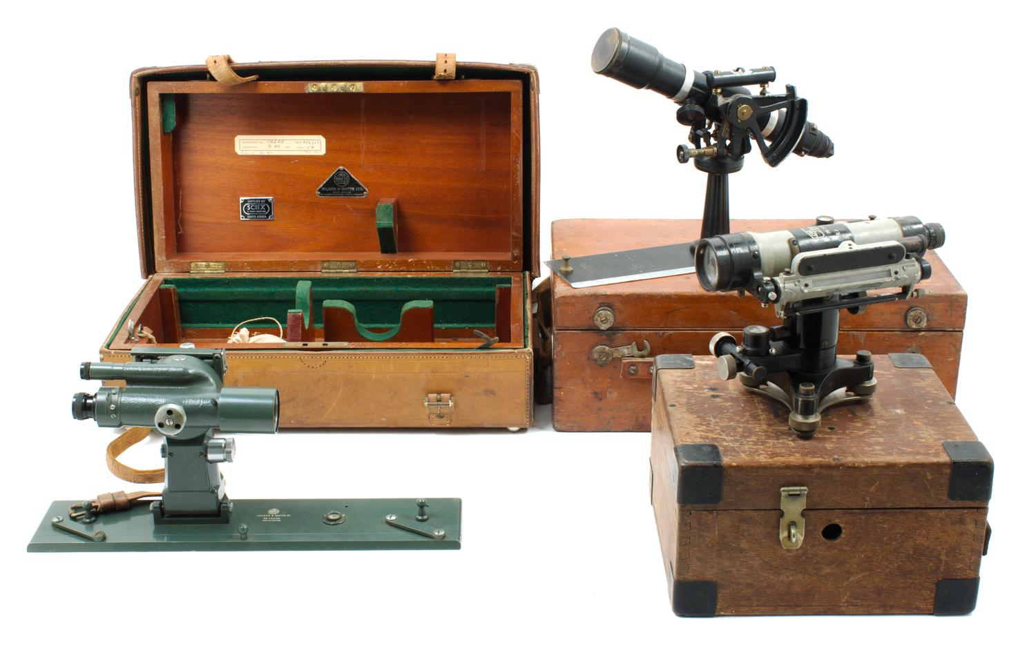 A Group of Three Surveyor's Levels Length of longest base 15 inches. — 20TH CENTURY