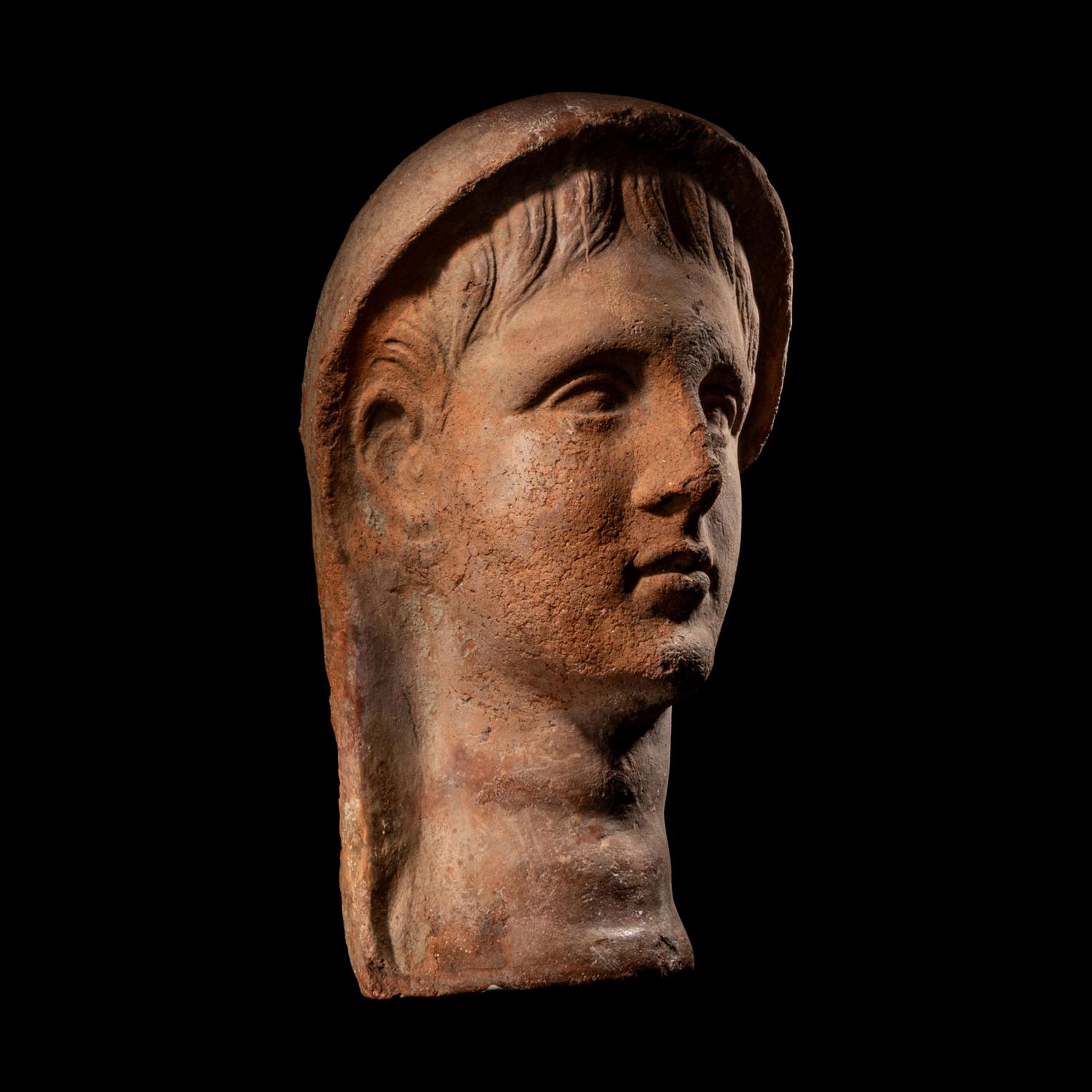 An Etruscan Terracotta Funerary Mask