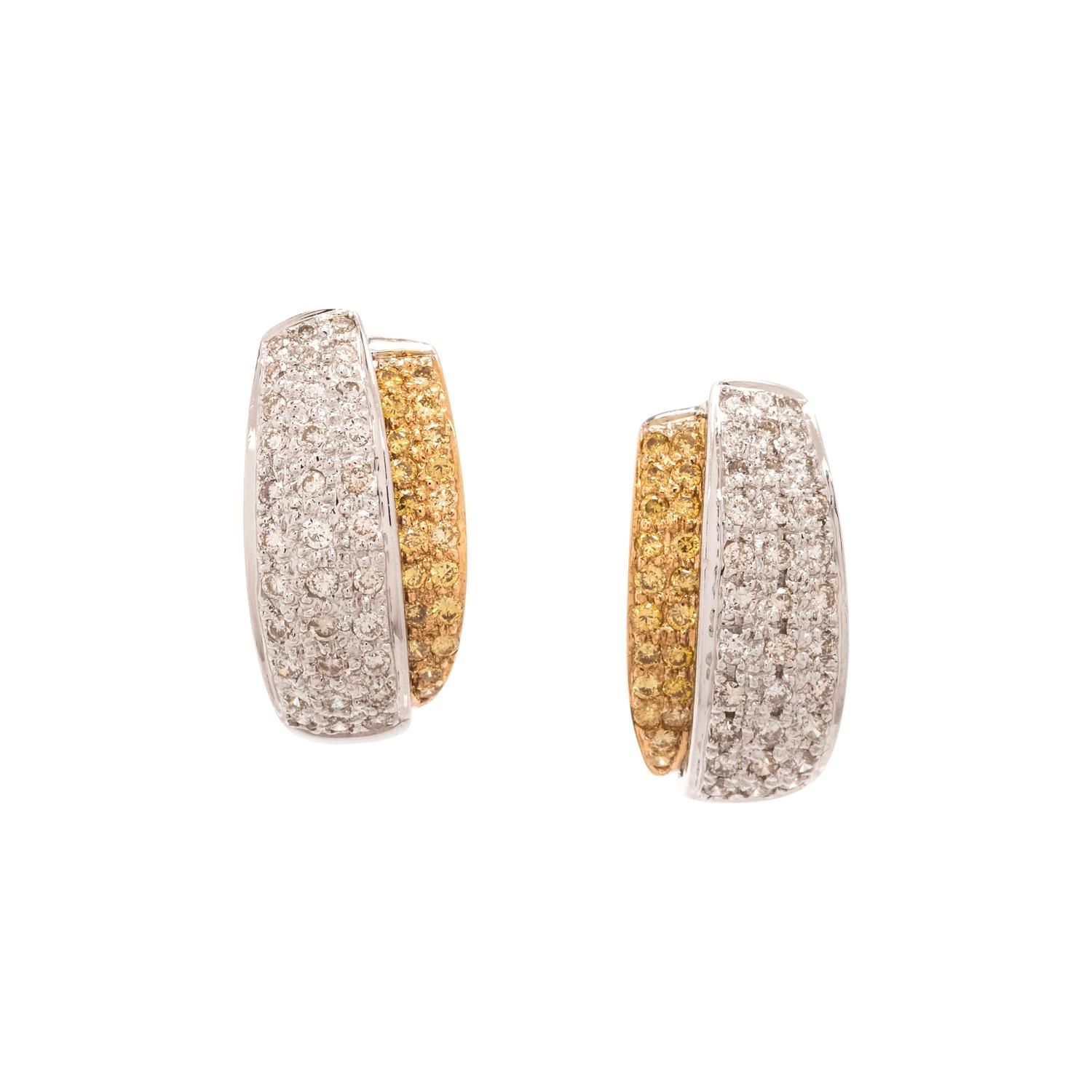 DIAMOND AND COLORED DIAMOND EARCLIPS