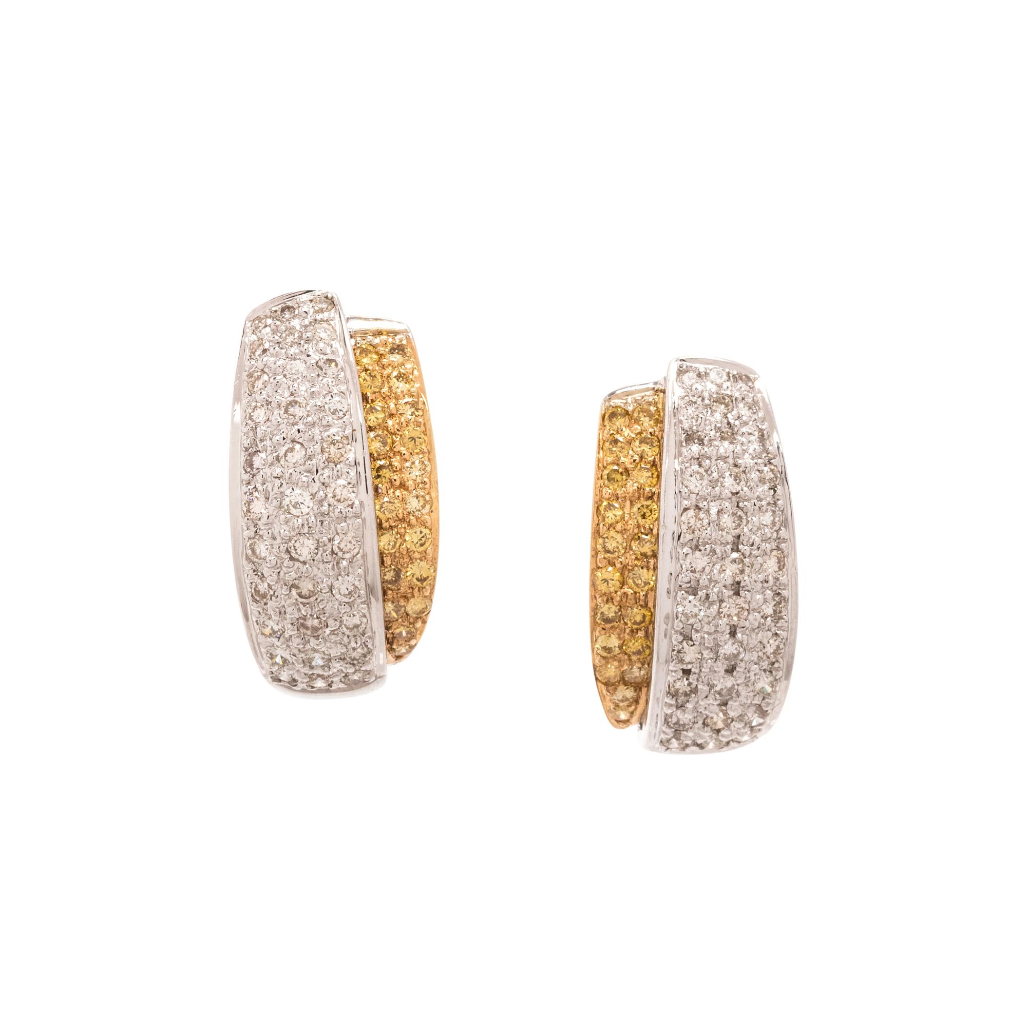 DIAMOND AND COLORED DIAMOND EARCLIPS