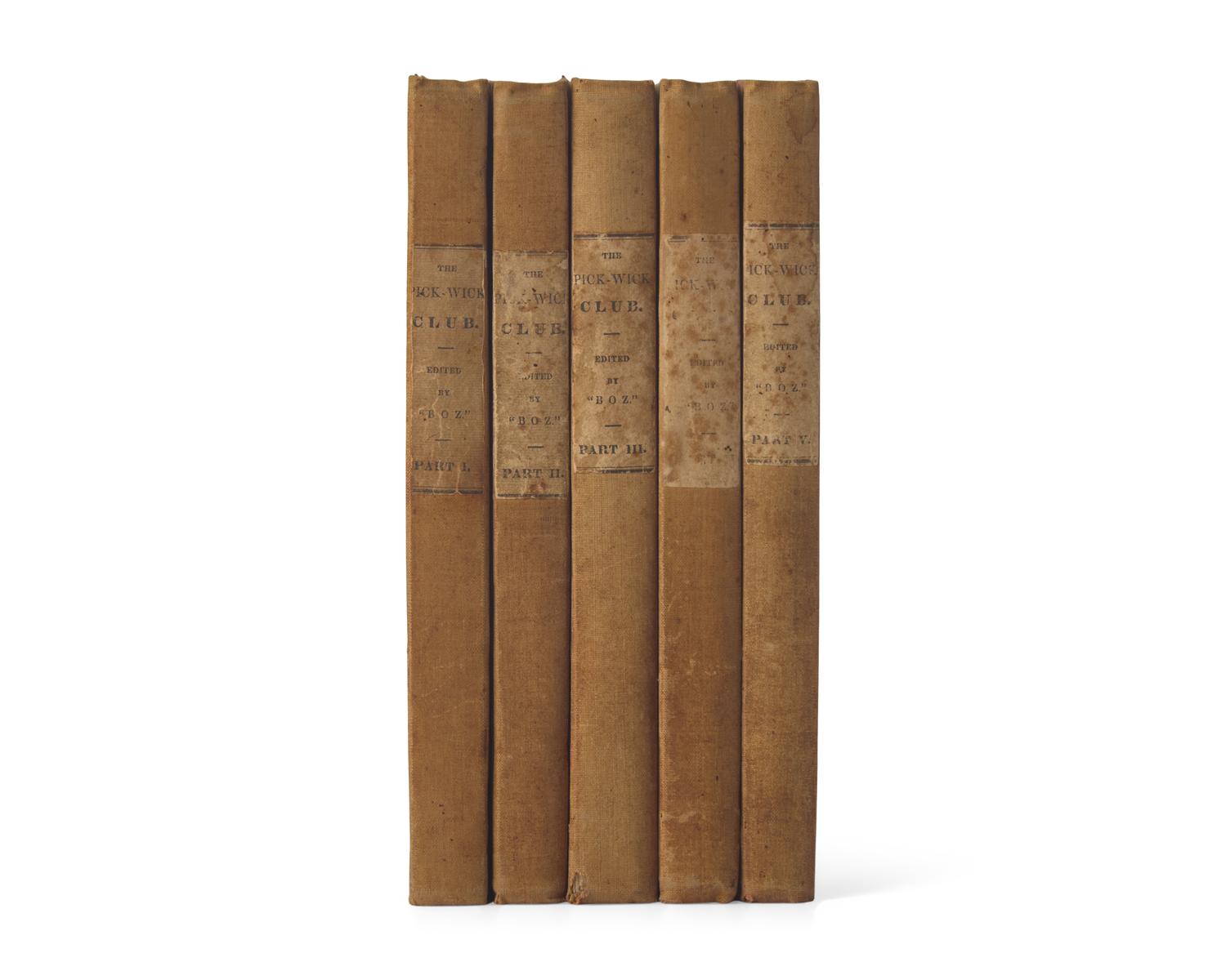 DICKENS, Charles (1812-1870). The Posthumous Papers of the Pickwick Club: Containing a Faithful Record of the Perambulations, Perils, Adventures and Sporting Transactions of the Corresponding Members. Philadelphia: Carey, Lea & Blanchard, 1837.