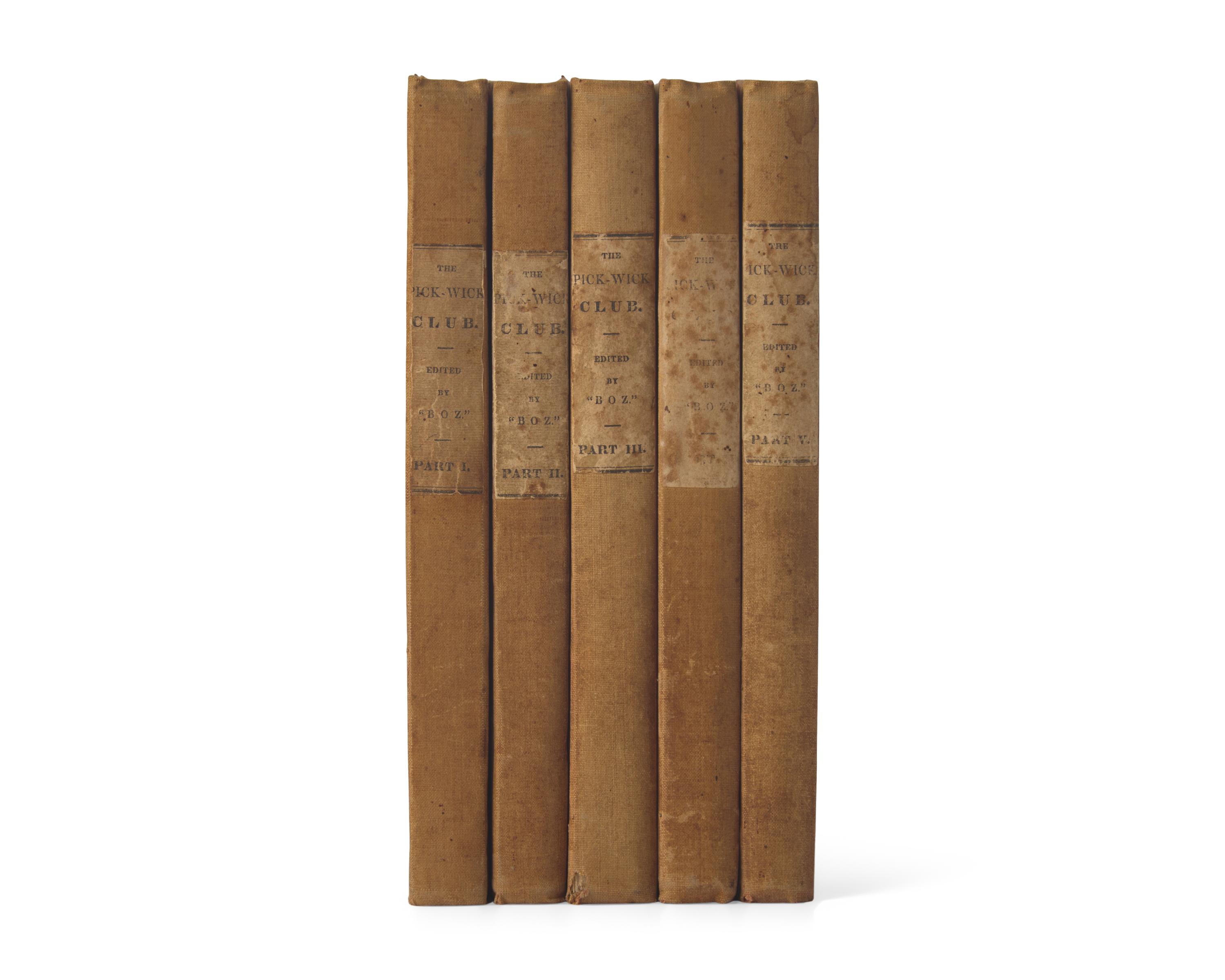 DICKENS, Charles (1812-1870). The Posthumous Papers of the Pickwick Club: Containing a Faithful Record of the Perambulations, Perils, Adventures and Sporting Transactions of the Corresponding Members. Philadelphia: Carey, Lea & Blanchard, 1837.