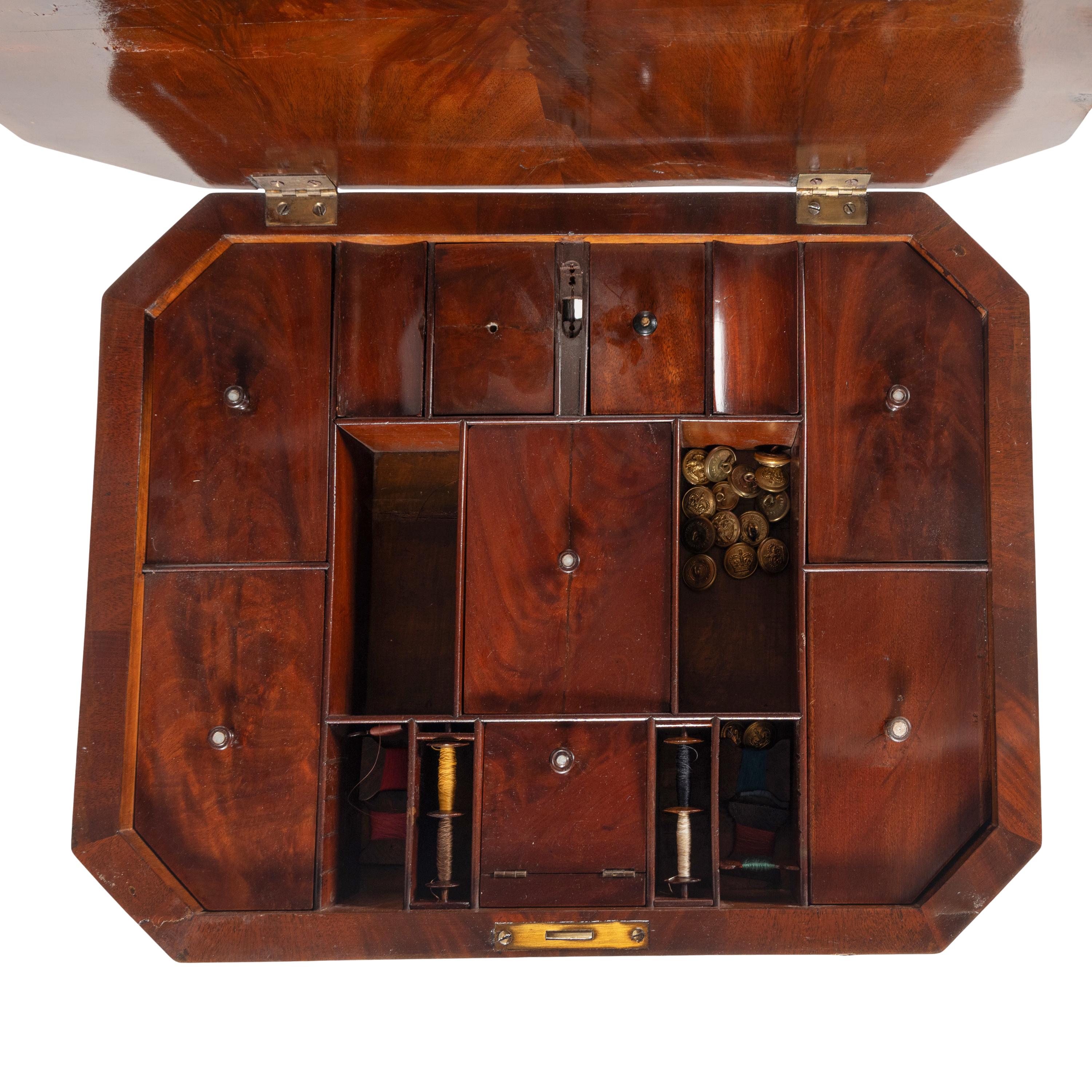 A Northern European Mahogany Sewing Table