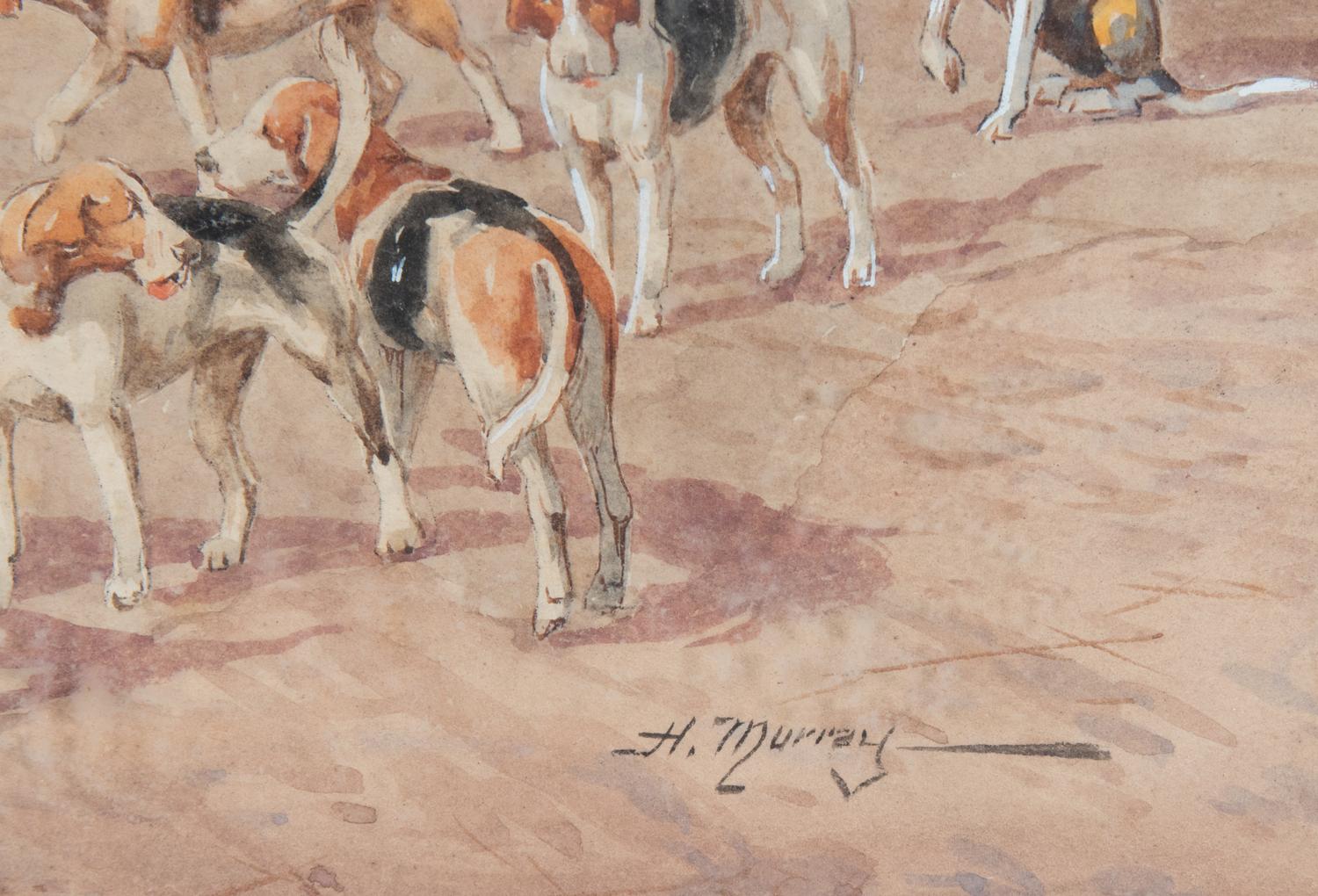 Henry Murray (British, 19th Century) Hunting Scenes watercolor on paper