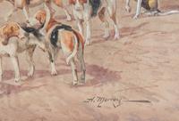 Henry Murray (British, 19th Century) Hunting Scenes watercolor on paper