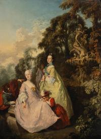 Famille au Jardin (Mme Pompadour et sa Mère )
