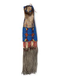 Sioux Beaded Hide Tobacco Bag