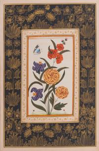 A Group of Four Illuminated Manuscripts Height of each 13 x width 8 3/4 inches.