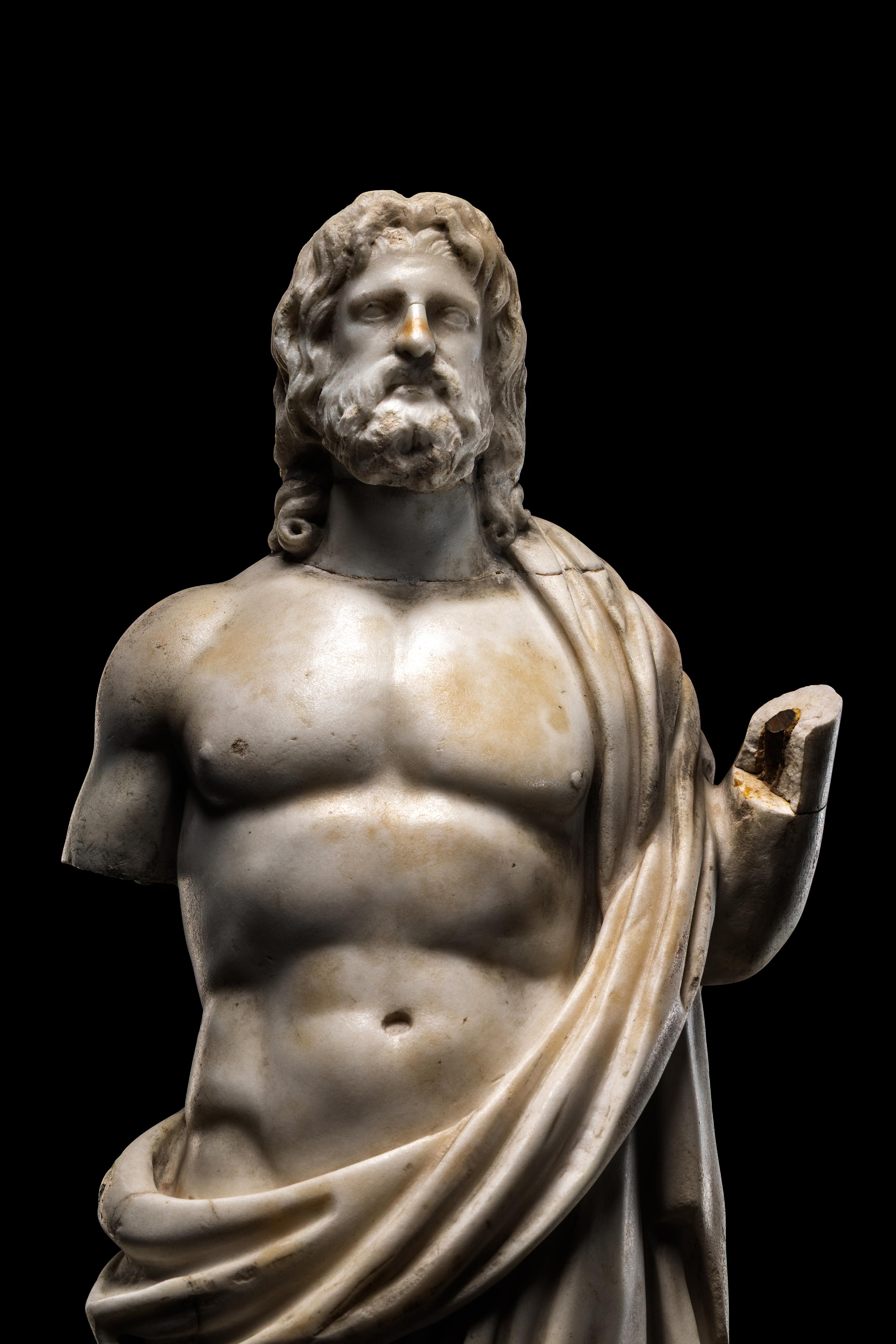 A Roman Marble Figure of Jupiter