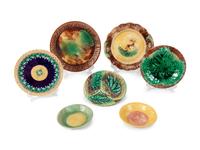 A Group of Fourteen Majolica Plates