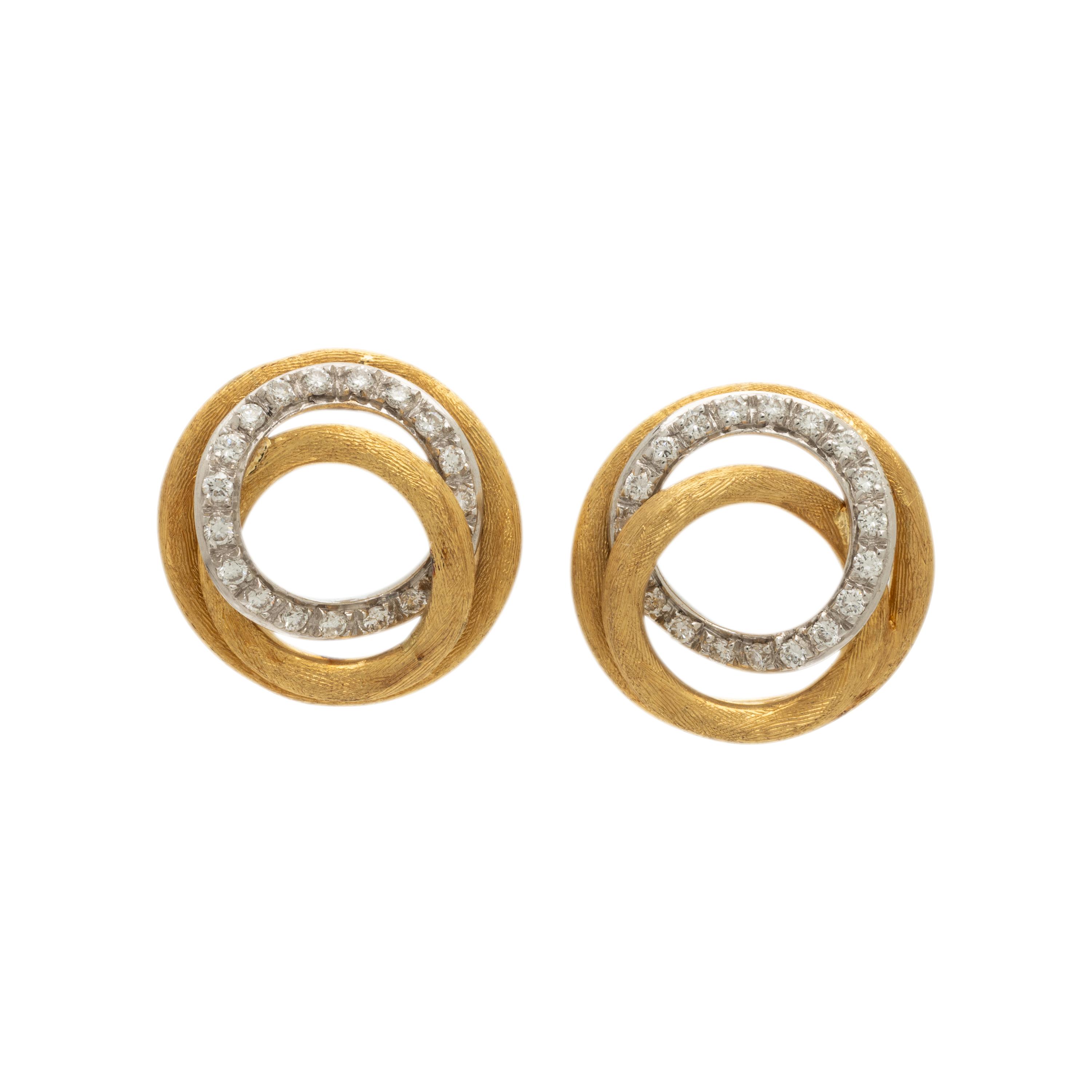 Marco Bicego, 'Jaipur', Yellow Gold and Diamond Earrings