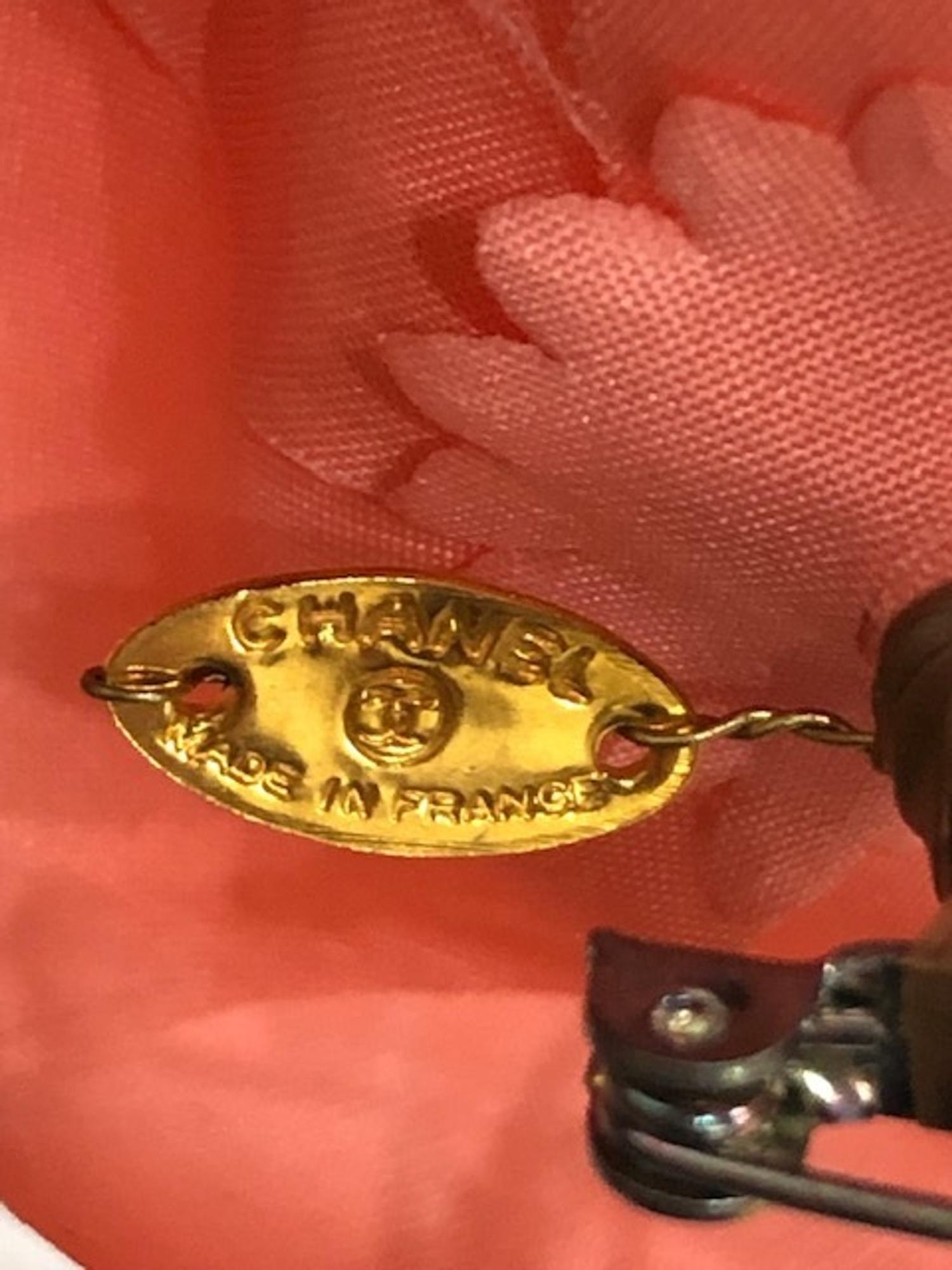 Chanel Pink Camellia Flower Pin, 1980-90