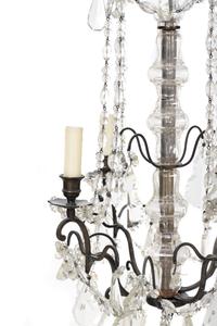 A Continental Cut Glass Four-Light Chandelier