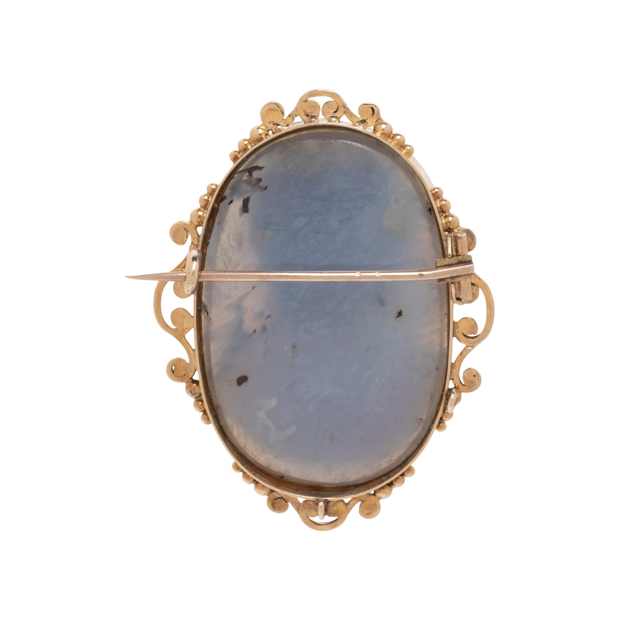 CHALCEDONY CAMEO BROOCH