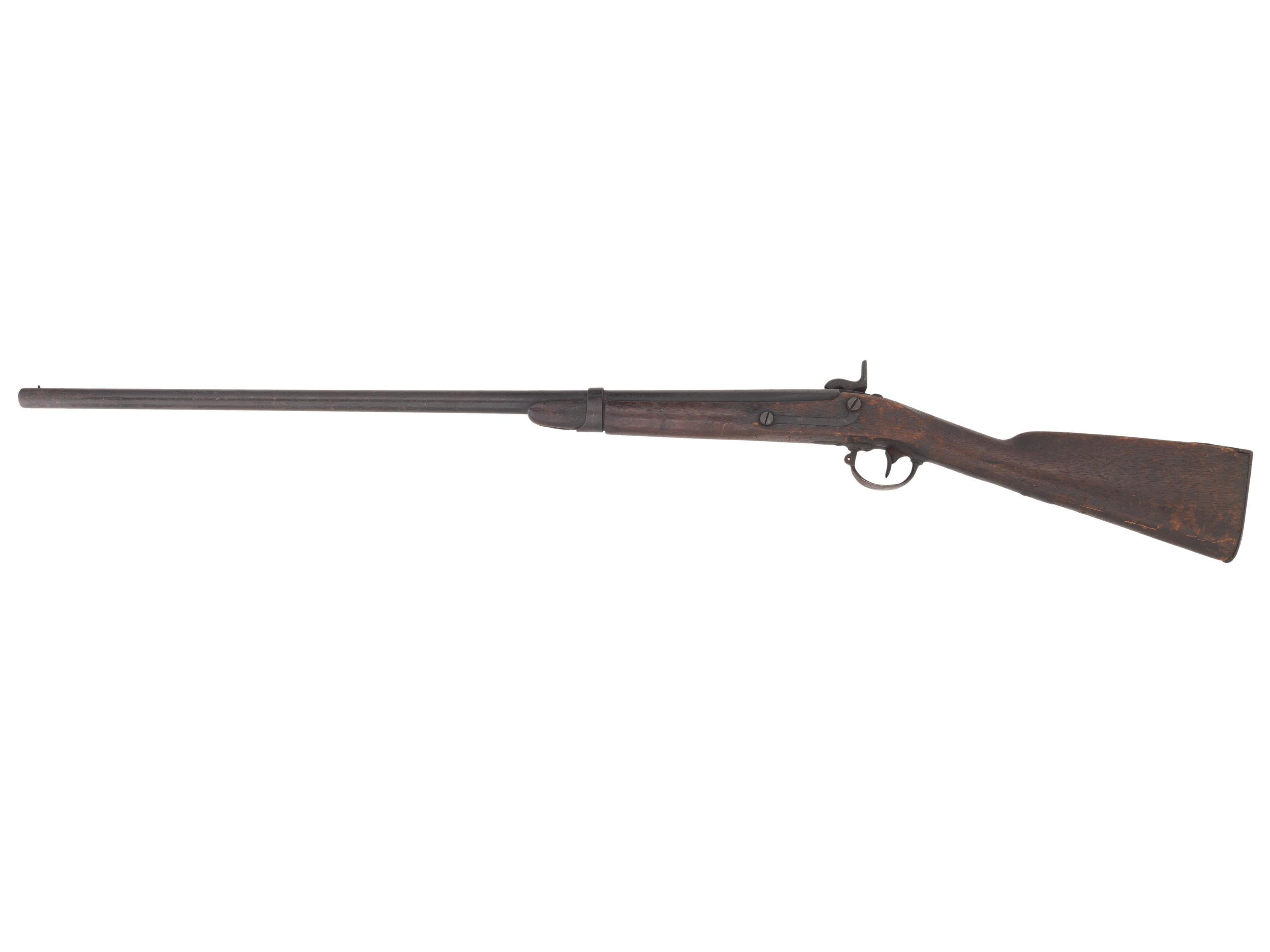 [CIVIL WAR]. Confederate altered Model 1842 Springfield Musket dated-1851, captured at Siege of Vicksburg with original inscribed provenance tag from the Dr. William H.H. King museum in Illinois.