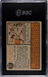 A 1962 Topps Lou Brock Rookie Baseball Card No. 387 (SGC 6.5 EX-NM+)