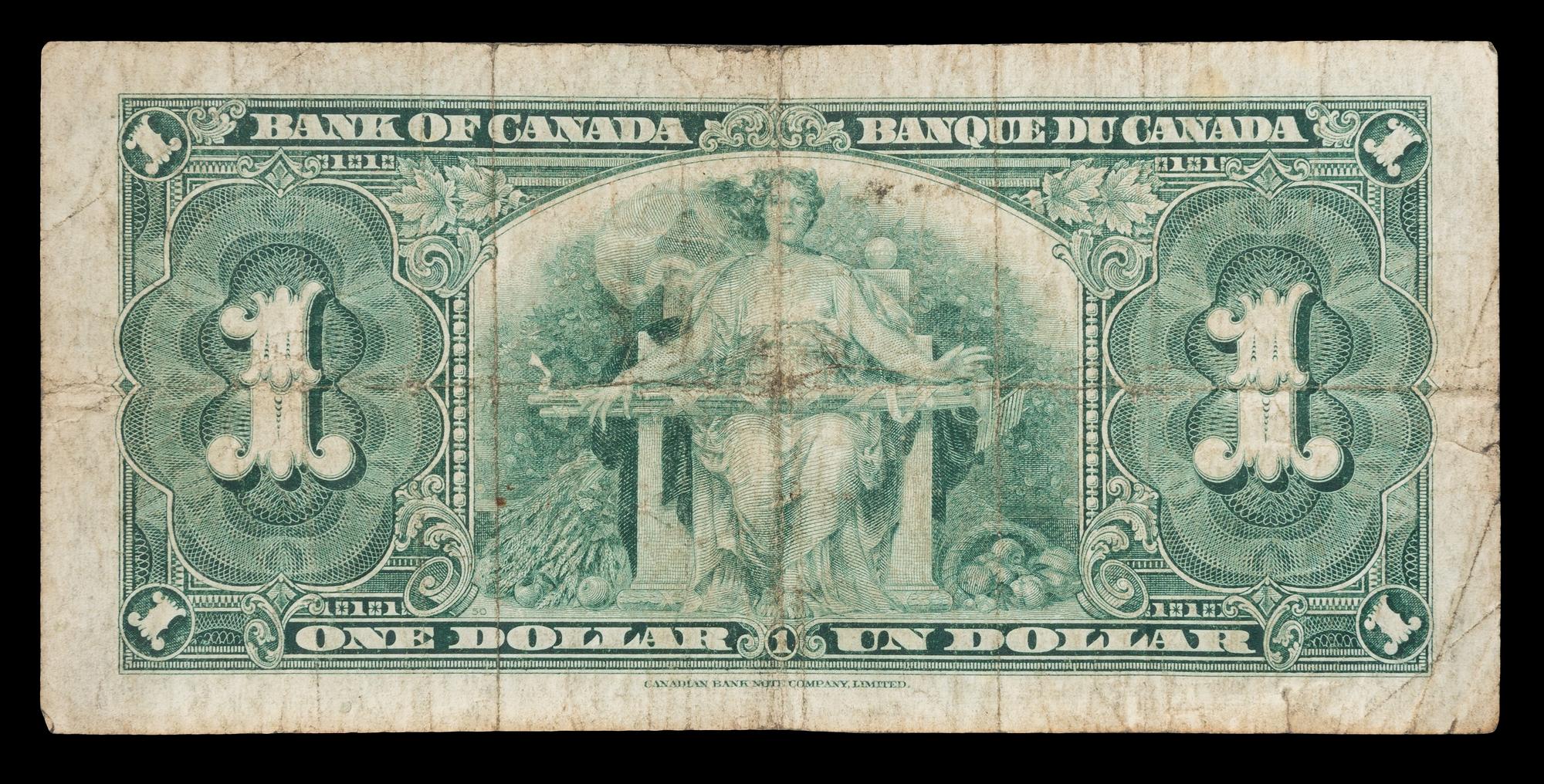 A Bank of Canada 1937 $1 Note