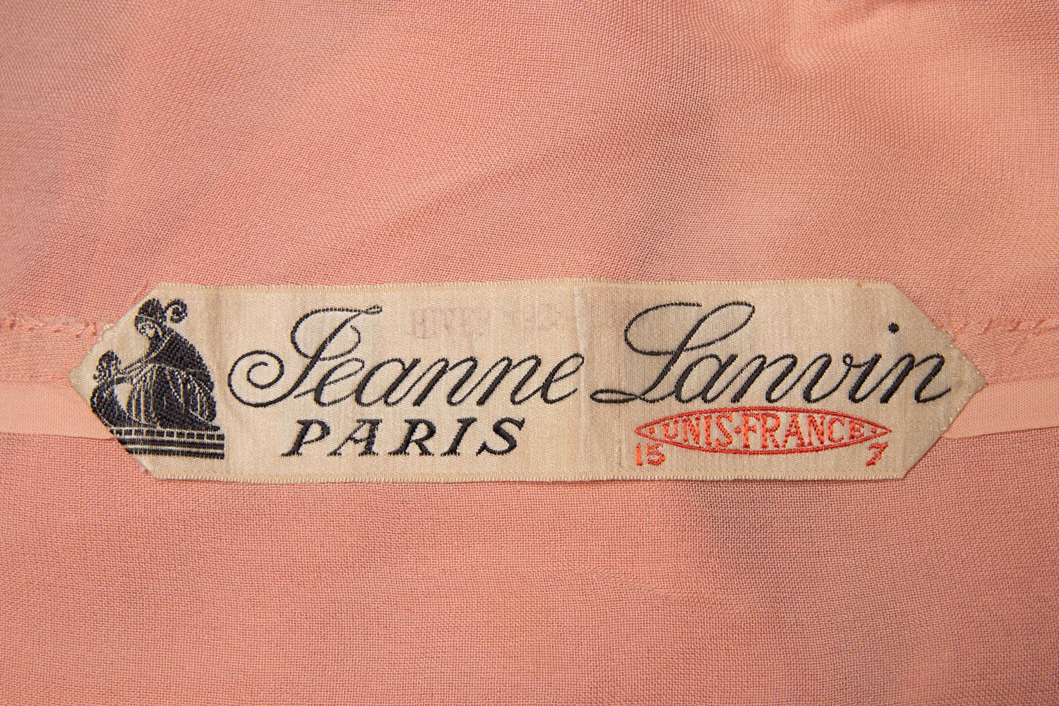 Lanvin Haute Couture Flapper Dress, 1928