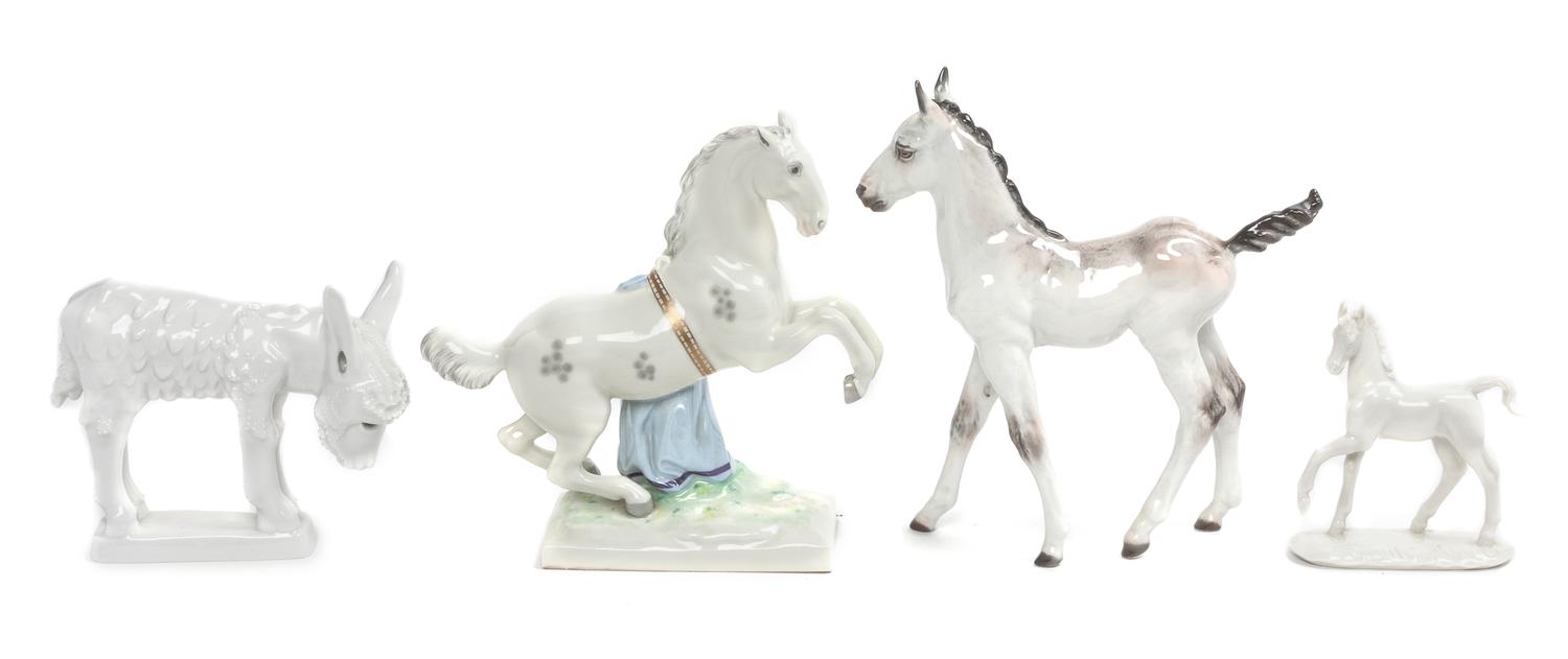 Four German Porcelain Figures Width of widest 9 inches. — 20TH CENTURY