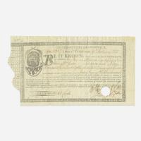 [Presidential] Monroe, James United States Loan-Office Certificate, signed