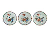 Three Chinese Export Famille Rose Porcelain Dishes