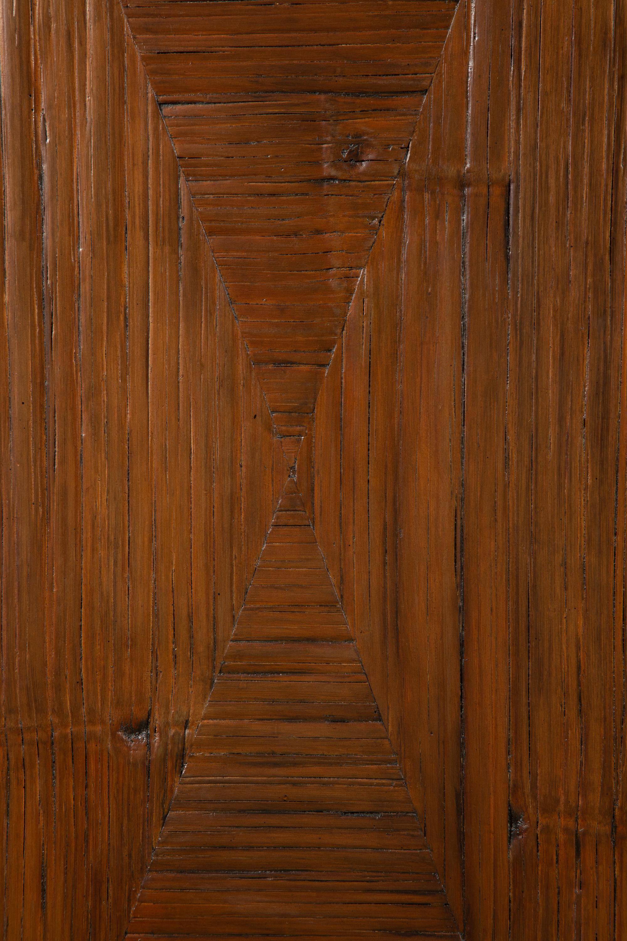 A McGuire Faux-Bamboo Armoire