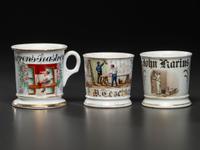 Three Tradesman Occupational Shaving Mugs