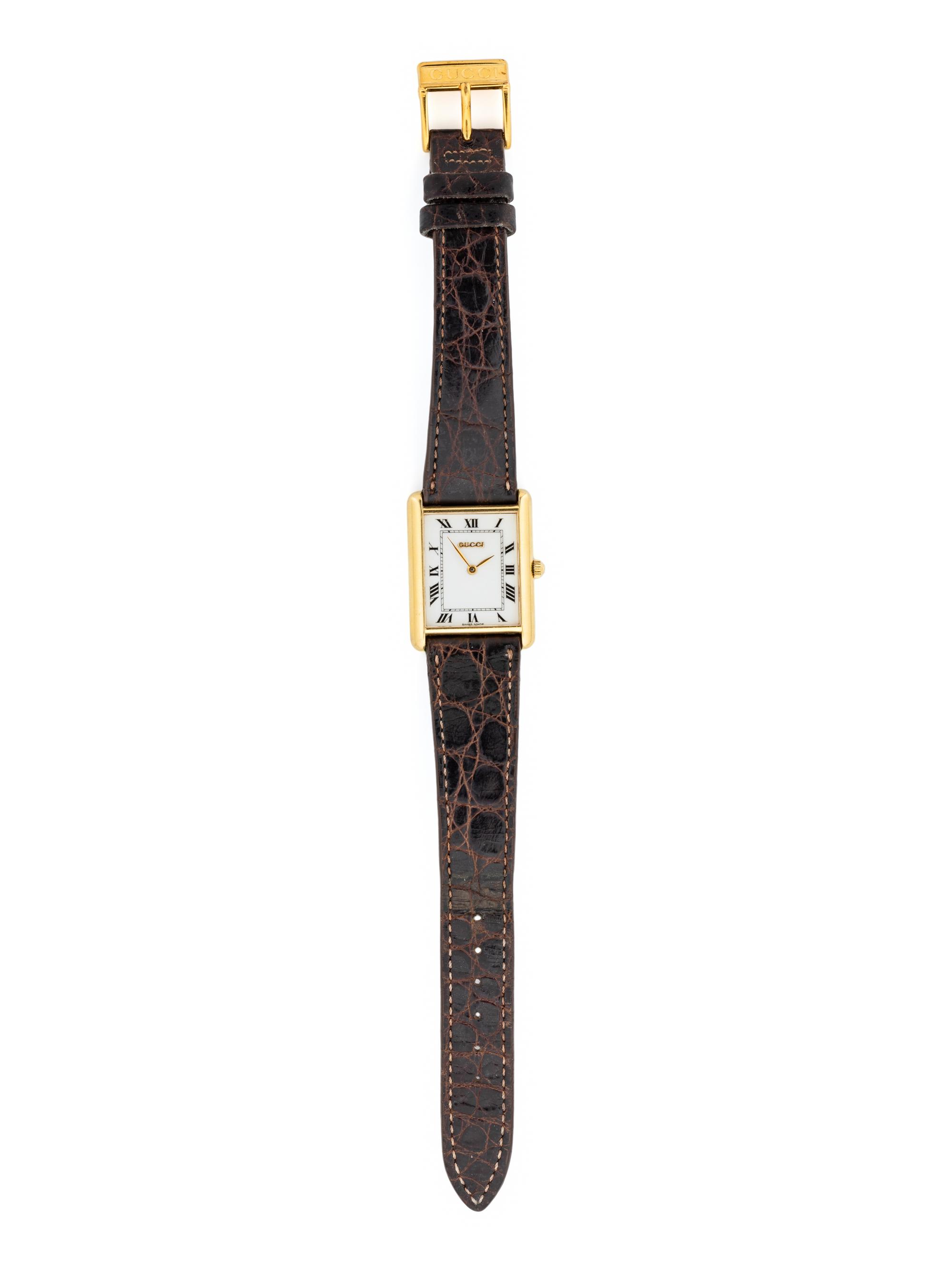 GUCCI, YELLOW GOLD WATCH