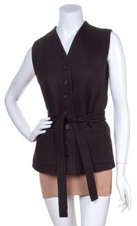 A Jean Louis Scherrer Brown Wool Vest, Size 38.
