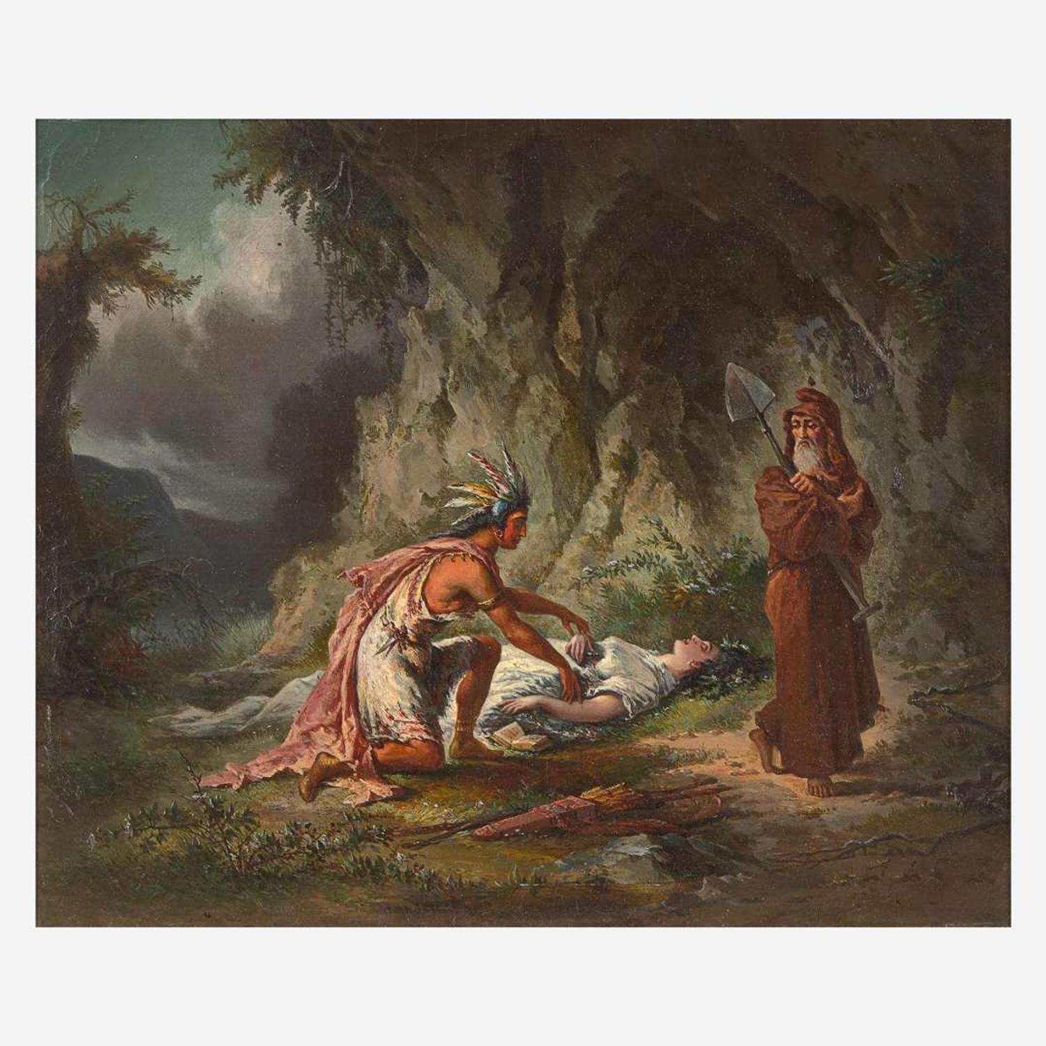 Hans Bruckner (American, 19th Century) Burial of Atala